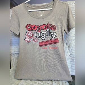 Coyote Ugly Las Vegas Short Sleeve Tee - Gray with Pink Graphic